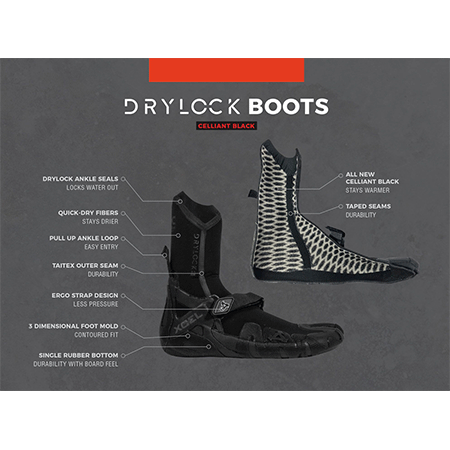 XCEL 7mm DRYLOCK Celliant Black RT Boots